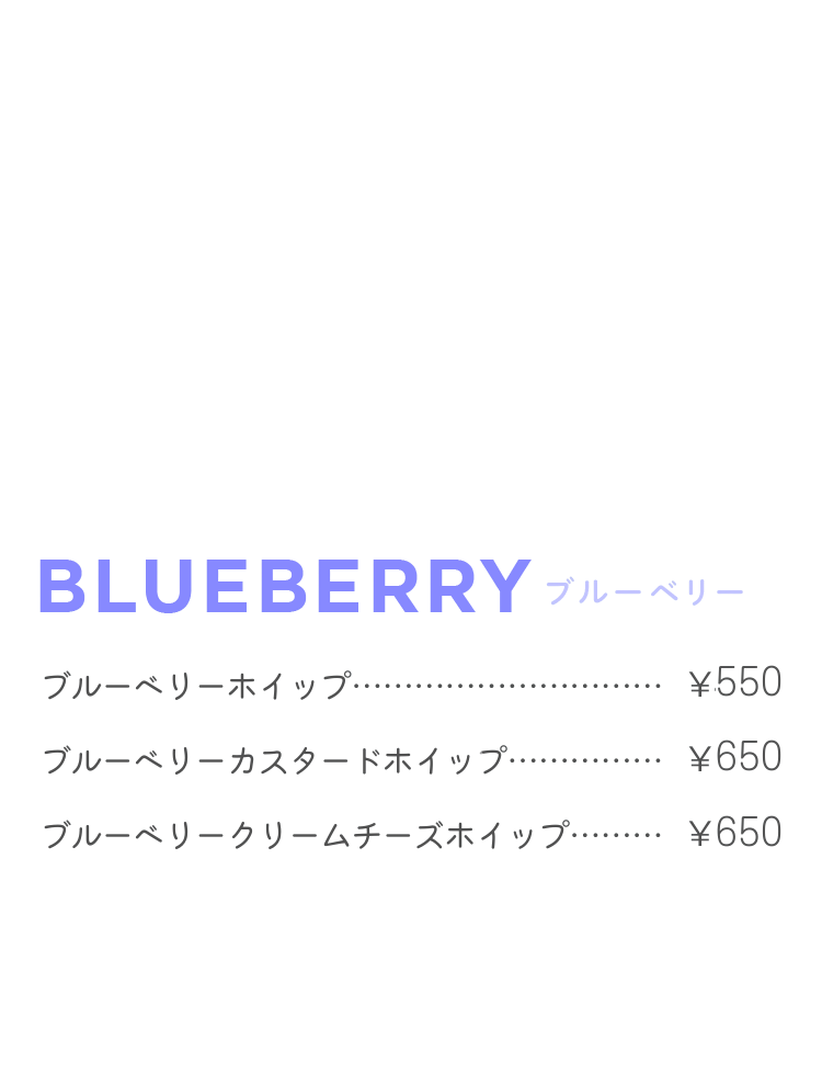 BLUEBERRY ブルーベリー